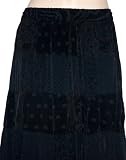 Sexy Trendy Women Party Wear Rajrang India Vintage Patch Work Cotton Crape Crinkle Black Boho Bollywood Hyppie & Gypsi Dance Belly Skirt Wrap