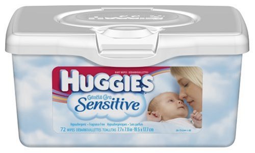 Huggies Gentle Care Sensitive Baby Wipes, 64 count ( pack of 8) (512 wipes)