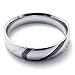 KONOV Jewelry Mens Womens Heart Stainless Steel Promise Ring 