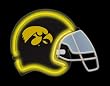 Iowa Hawkeyes Neon Football Helmet