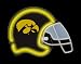 Iowa Hawkeyes Neon Football Helmet