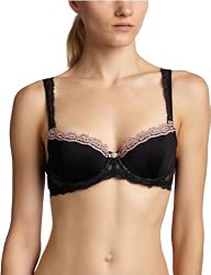 Felina Women's Tricia Lace Trimmed Satin Contour Bra