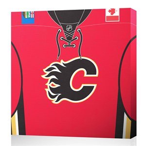 NHL Calgary Flames Dark Jersey Canvas Print (20 x 20)