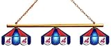 MLB Cleveland Indians Three Shade Stained Glass Billiard Table Lamp