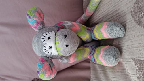 Zig-Zag CE tested sock monkey- GIZ GAZ- unique child's toy present gift for all ages from birth.