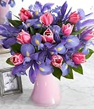 Flowers - Spring Blooms Flower Bouquet with Vase
