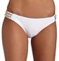 Hello Kitty Junior's Pyramid Stud Low Rise Bikini Bottom,White,Small