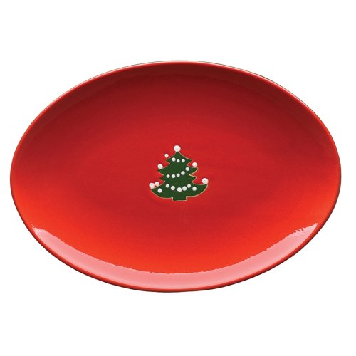 Waechtersbach Christmas Tree Oval Dessert Plate, Set of 2