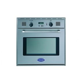 Delonghi DEBIG24SS 24 Single Gas Wall Oven with Infrared Gas Broil, Closed Door Broiling and... by