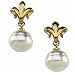 14kt Yellow Gold South Sea Cultured White Pearl Earrings