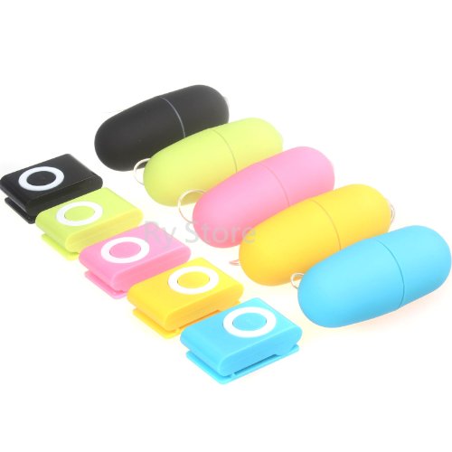 WindMax(R) Colorful Waterproof Mini Messager Wireless Remote Control Vibrator Vibrating Egg Bullet,MP3 Style,20 Speeds Remote Messager For Female/Women