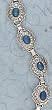 Sterling Silver and Denim Lapis Concho Link Bracelet, #TP103