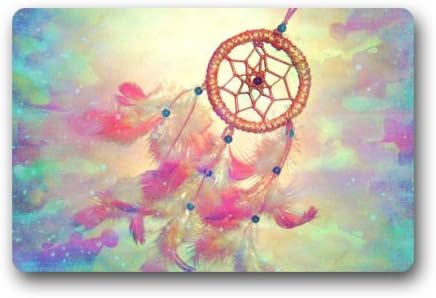 Watercolor Dream Catcher Dreamcatcher Non-woven Fabric Door Mat Indoor/Outdoor/Bathroom Doormat Rugs for Home/Office/Bedroom 23.6"(L) x 15.7"(W)