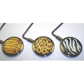 Buy 3 Animal Print Purse Hooks Handbag Hooks by SilverHooks
