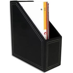 Rustic Genuine Leather Executive Magazine Rack