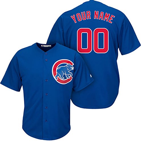 Generic Chicago Cubs Customized Royal Jersey Jeimer Candelario #75 Men Size 2XL(52)