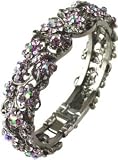 BettyK Pink Floral Crystal Bangle - B000CCOMHI