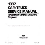 1992 FORD LINCOLN MERCURY Emissions Diagnosis Manual by Ford