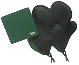 Kitchen Grips 2 Oven Mitts and 1 Table Trivet, Hunter Green