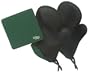 Kitchen Grips 2  Oven Mitts and 1 Table Trivet, Hunter Green