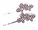 A Pair of Crystal Pink Glittering Butterfly Swarovski Crystal Bobbie Pin