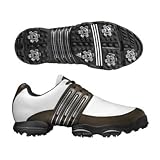 Adidas 2008 Men's Tour Traxion II Wide Golf Shoe - Running White / Running White / Mustang Brown - 737437