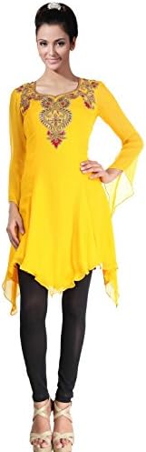 Unnati Women's Designer Kurtis Made Of Chiffon Fabric XX-Large - 42" Multicolor