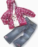 Nannette Little Girl 3 Pc Hoodie & Denim Set