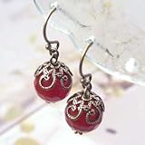 ビーズキット ピアス 天然石レッドアゲート