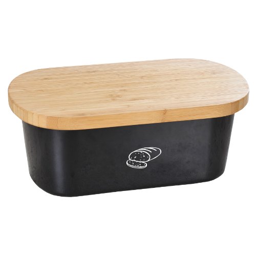 Kesper 18091 Brotbox Melamin Bambus, schwarz