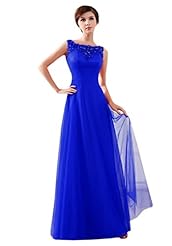 Strapless Round Neck Chiffon Lace Mesh Evening Dress/Prom Dress/Wedding Party Dress 