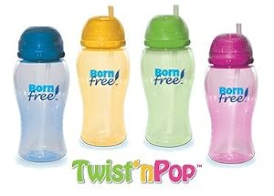 Born Free Twist n Pop BPA Free Straw Cup, 1-pk, PINK