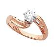 14K Rose Gold Diamond Solitaire Engagement Ring - 0.50 Ct.