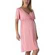 Eve Alexander Short-Sleeve Nursing Nightgown - Pink
