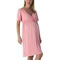 Eve Alexander Short-Sleeve Nursing Nightgown - Pink
