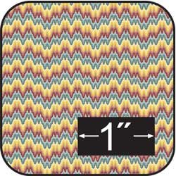 Victorian Flamestitch Gold Cotton Fabric-for Dollhouse Miniatures