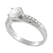 Sterling Silver Round Cut Solitaire Ring