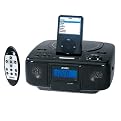 Jensen iPod Docking System with CD Player and AM/FM Radio - Black (JiMS-210-BK)