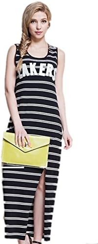 Free2mys® Womens Off Shoulder Knit Stripes Dress with Slit (6)