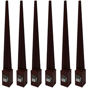 6x Steel Fence Post Holder 750mm Spike Support Rust Resistant 75mm