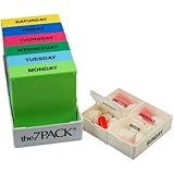 Borinhalbich The 7Pack - 7 Day 4 Compartment Pill Organizer with White Tray