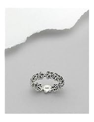 Flower Ring In 92.5 Sterling Silver