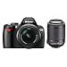 Nikon D60 10.2MP Digital SLR Camera with 18-55mm f/3.5-5.6G AF-S DX VR and 55-200mm f/4-5.6G ED IF AF-S DX VR Zoom-Nikkor Lens with 2 Nikon School DVDs