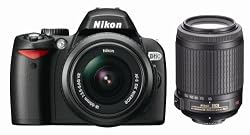 Nikon D60 10.2MP Digital SLR Camera with 18-55mm f/3.5-5.6G AF-S DX VR and 55-200mm f/4-5.6G ED IF AF-S DX VR Zoom-Nikkor Lens with 2 Nikon School DVDs