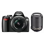 Nikon D60 10.2MP Digital SLR Camera with 18-55mm f/3.5-5.6G AF-S DX VR and 55-200mm f/4-5.6G ED IF AF-S DX VR Zoom-Nikkor Lens with 2 Nikon School DVDs