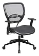 Air Grid Seat & Back Task Chair with Adjustable Angled Arms, Angled Base and Oversized Carpet Casters By Office Star