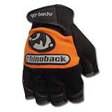 Black Rhino Quarter Back Gloves-Orange/Large