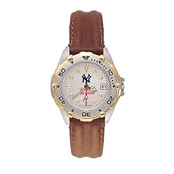 New York Yankees Ladies MLB "All-Star" Watch (Leather Band)
