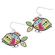Multi Colored Epoxy Fish Dangle Earrings Fashion Jewelry