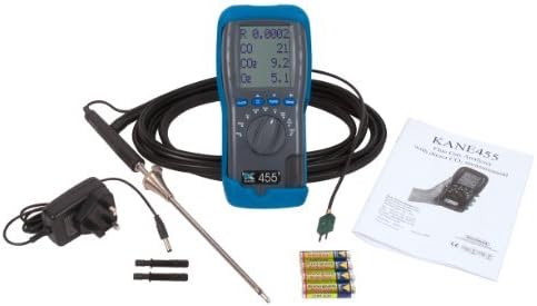 Kane 455 flue gas analyser with 5 year life sensors and calibration certificate by Kane International